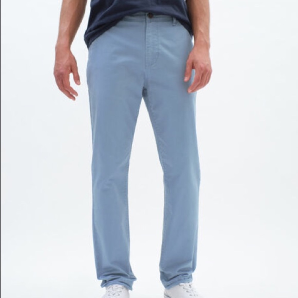 A pair of Light Blue Slim Straight Chinos from the brand Aéropostale.